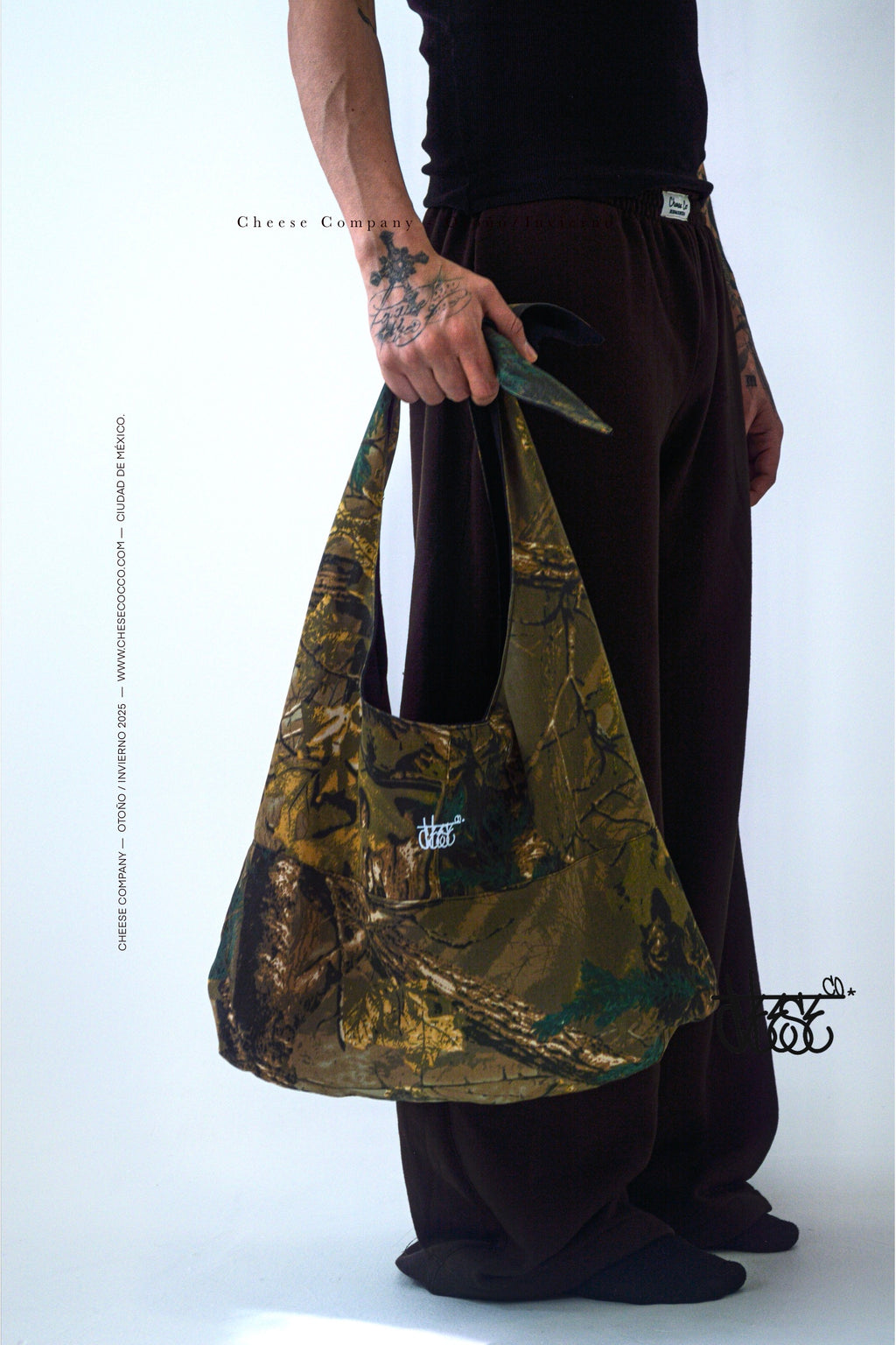 Cheese Bag  Leaf Print.