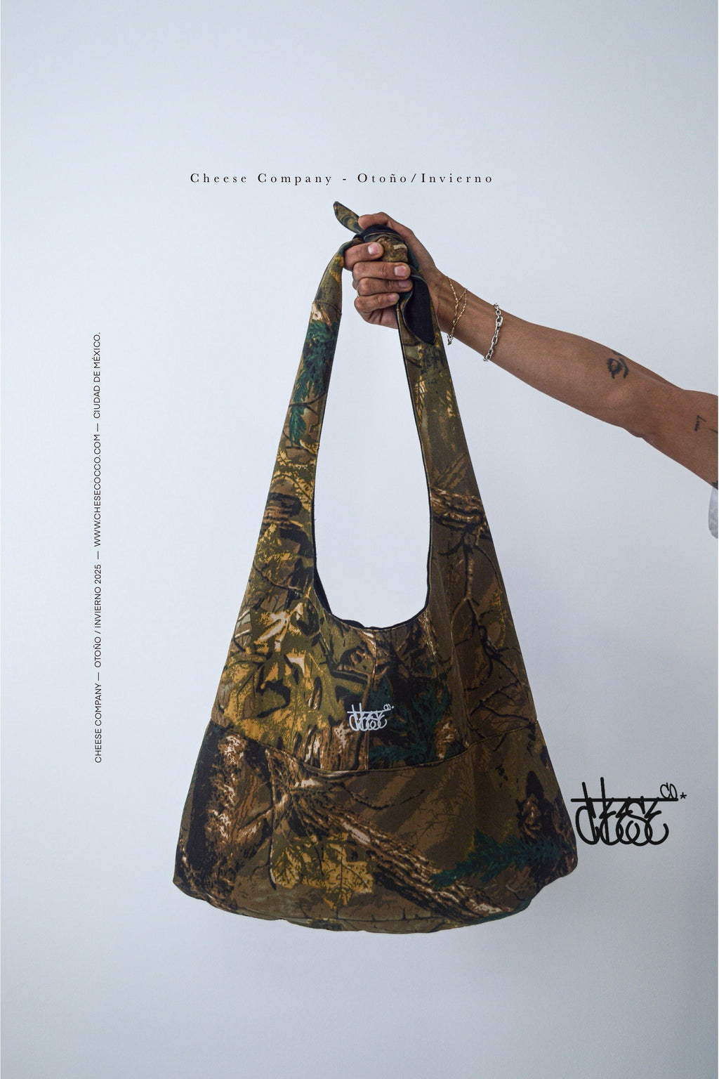 Cheese Bag  Leaf Print.